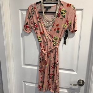 Forever 21 Contemporary Pink Floral Sun Dress